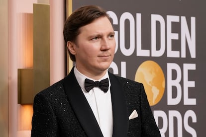 El actor neoyorquino Paul Dano a su llegada a la premiación de los Globos de Oro.