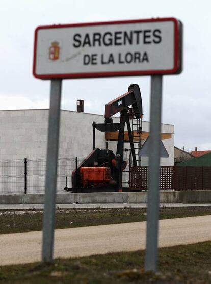 Entrada a la localidad de Sargentes de la Lora.