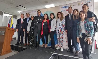 La presentación del Hay Festival este martes en Bogotá.