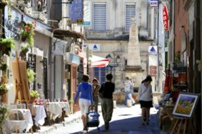 Una calle de Saint-Rémy.