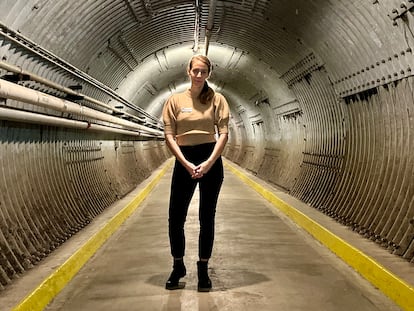 Christine McGuire, executive director of the Diefenbunker, last February at the museum's entrance