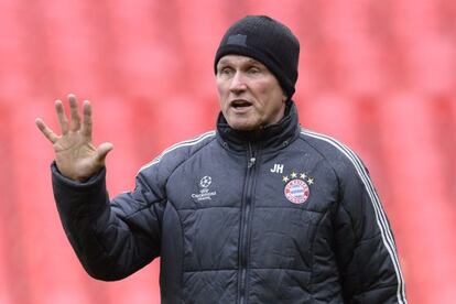 Heynckes, durante el entrenamiento del Bayern de cara a la final de 'Champions'.