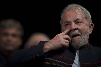 El expresidente brasile&ntilde;o Lula da Silva, en una reuni&oacute;n con intelectuales de Rio Janeiro el pasado d&iacute;a 16