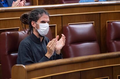 El secretario de Organización de Podemos y diputado de Unidas Podemos en el Congreso, Alberto Rodríguez, el 19 de mayo.