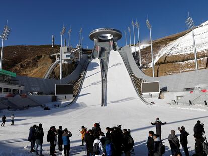 Instalaciones de los Juegos Olímpicos de invierno de 2022 durante una visita para periodistas a  Zhangjiakou (China) el 21 de diciembre.