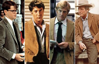 Chaquetas de pana en ‘El talento de Mr. Ripley’, ‘El Graduado’, ‘Todos los hombres del presidente’ y ‘Dos hombres y un destino’.