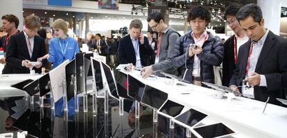 Visitantes profesionales durante la &uacute;ltima edici&oacute;n del Mobile World Congress.