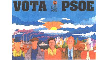 El ilustrador José Ramón Sánchez diseñó el programa electoral del PSOE en 1977.