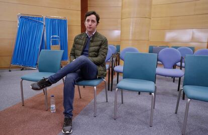 Francisco Nicolás Gómez Iglesias, esta mañana en los juzgados de Madrid.