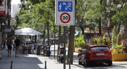 La calle de Galileo abierta al tráfico, el 25 de agosto de 2017.