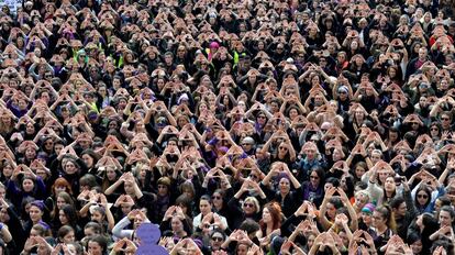 Manifestación del Día de la Mujer en Bilbao.