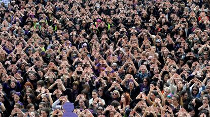 Manifestaci&oacute;n del D&iacute;a de la Mujer en Bilbao.