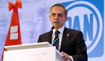 Mancera, durante un acto del Frente. 