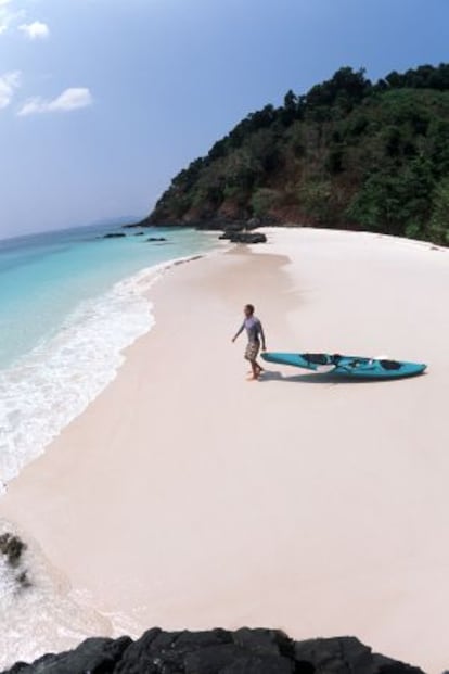 Una de las idílicas playas del archipiélago de Mergui, en Myanmar.