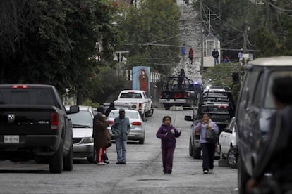 Escena de un asesinato en Monterrey.