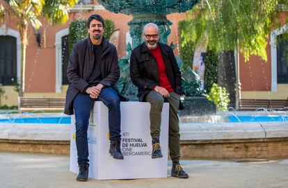 Martín Barrenechea y Nicolás Branca, directores de '9', en Huelva.