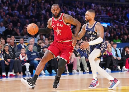 LeBron James y Damian Lillard, el año pasado en el All Star Game celebrado en Indianápolis.