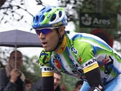 Alejandro Valverde, ayer en la escalada a Montjuïc, en la que fue octavo.