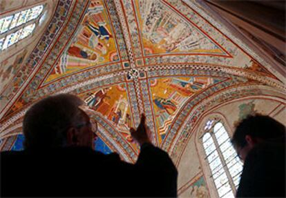 Imagen de la bóveda con los frescos de Giotto en la basílica de San Francisco, en Asís. ESCENA