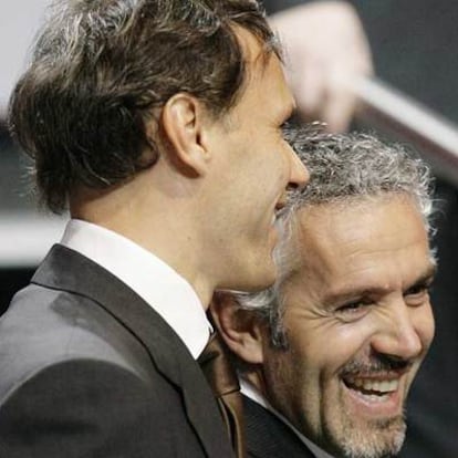 Van Basten y Donadoni, ayer durante el sorteo.