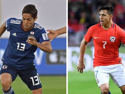 Muto e Alexis Sánchez são as esperanças japonesas e chilenas, respectivamente.