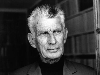 Samuel Beckett, fotografiado en julio de 1985.