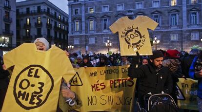 La Plataforma 0-3, en defensa de las guarderías públicas.