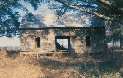 Casa abandonada en el campo, cerca de Montgomery, Alabama, 1971