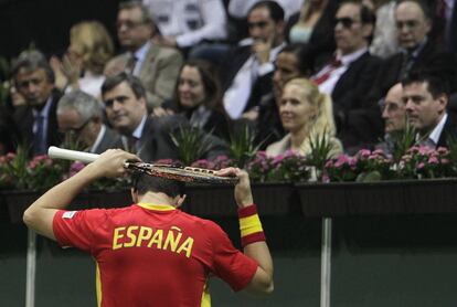 Marcel Granollers se lamenta tras una jugada.