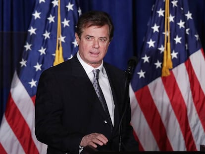 Paul Manafort em um evento eleitoral em abril de 2016.