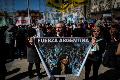 Simpatizantes de Cristina Fernández de Kirchner