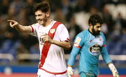 Jozabed celebra el 1-2 ante el Deportivo.