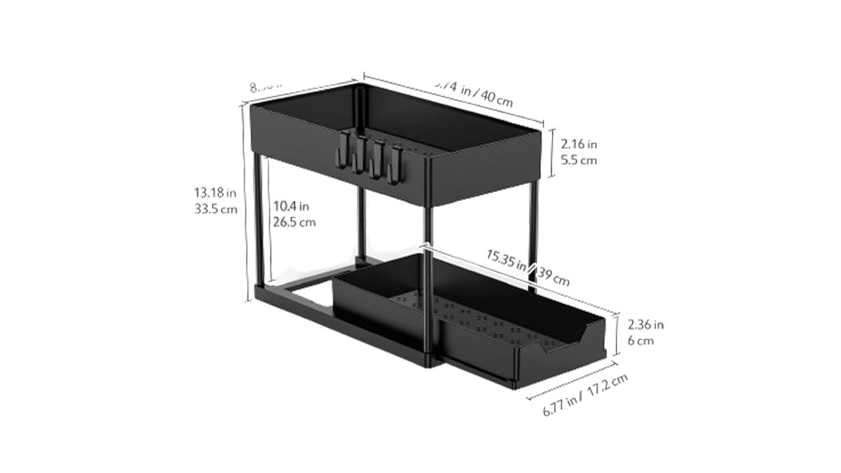 Dimensiones: 40 cm x 21.8 cm x 33.5 cm.