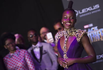 Lupita Nyong’o, en el estreno de 'Black Panther' en Los Ángeles.