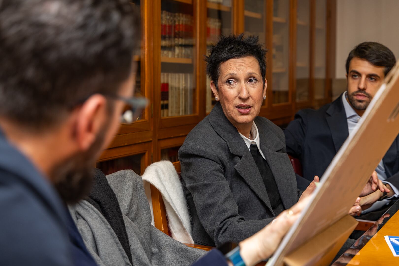 Mónica Aguado, directora del Departamento de Integración y Almacenamiento de Hidrógeno del Cener, durante el emparejamiento.