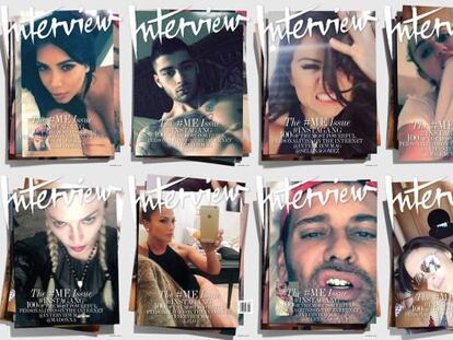 Algunas de las portadas de los &#039;selfies&#039;. 