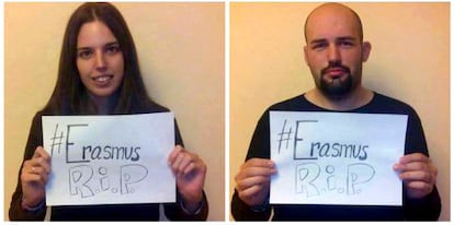 Erasmus students in Warsaw show their support.