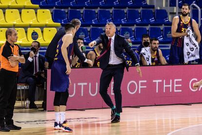 Sarunas Jasikevicius, el jueves en el partido de Euroliga contra el CSKA.