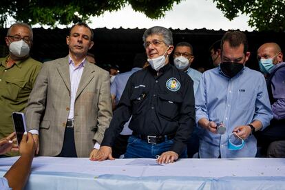 Henry Ramos Allup, líder del partido socialdemócrata Acción Democrática, este miércoles en Caracas.