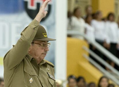 Raúl Castro, durante su discurso del Día de la Rebeldía Nacional