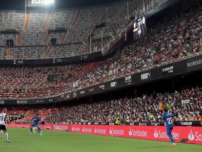 Estadio de Mestalla (Valencia), el pasado 13 de agosto, durante la la primera jornada de LaLiga Santander.