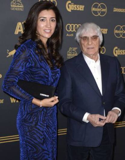 Bernie Ecclestone e Fabiana Flosi na Alemanha.