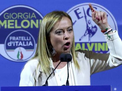 Giorgia Meloni, líder del partido neofascista Fratelli d'Italia