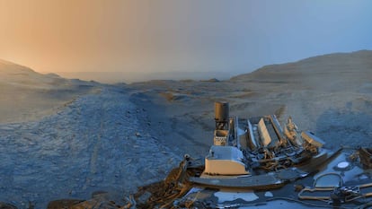 Imagen del planeta Marte obtenida por el rover Curiosity de la NASA