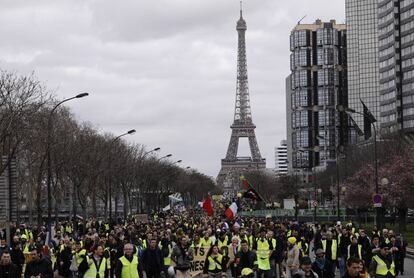 Protestas de los chalecos amarillos en París durante el pasado fin de semana