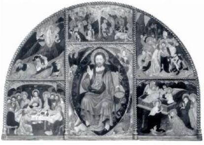 Retaule dedicat a la vida de Jesucrist pintat per Lluís Borrassà el 1404 per a l'església de Sant Salvador de Guardiola.