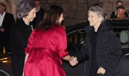 Irene de Grecia, a su llegada a un concierto en Palma el pasado lunes, acompañando a la Reina emérita.