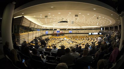 Vista general del pleno de la Euroc&aacute;mara, en Bruselas, este mi&eacute;rcoles.