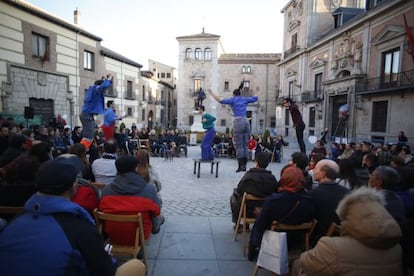 Representación de 'Fuenteovejuna' en la Plaza de la Villa.