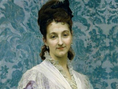 Detalle del retrato de Josefa Manzanedo, la II marquesa de Manzanedo, en el Museo del Prado.